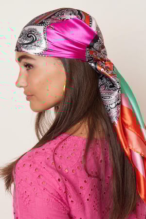 Écharpe d'été colorée Fuchsia Polyester h5 Image3